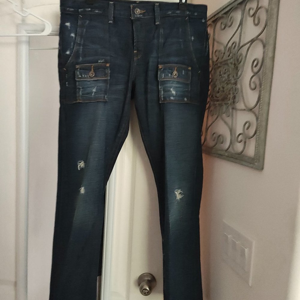 LUCKY BRAND WOMENS JEANS ANKLE CROP SZ 12X31